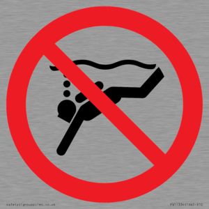 Prohibition: No sub-aqua diving